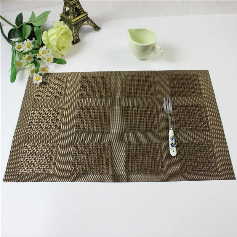 4Pcs/Lot PVC Placemat Bar Mat 30*45cm Plate Mat Table Mat Set Kitchen