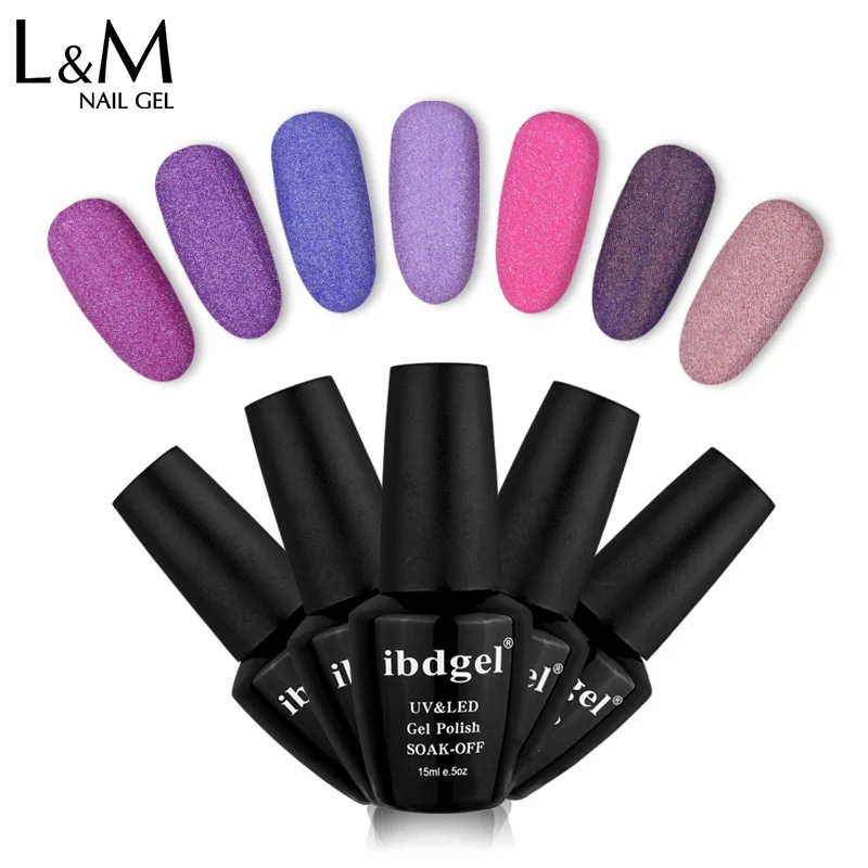 ibegel 9 Pcs Free Shipping velvet Gel Nails Polish Asian Suppliers High