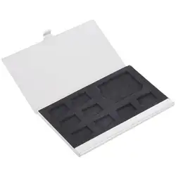 9 Micro-SD/SD карта памяти держатель защитная коробка металлические Чехлы 8 TF и 1 SD