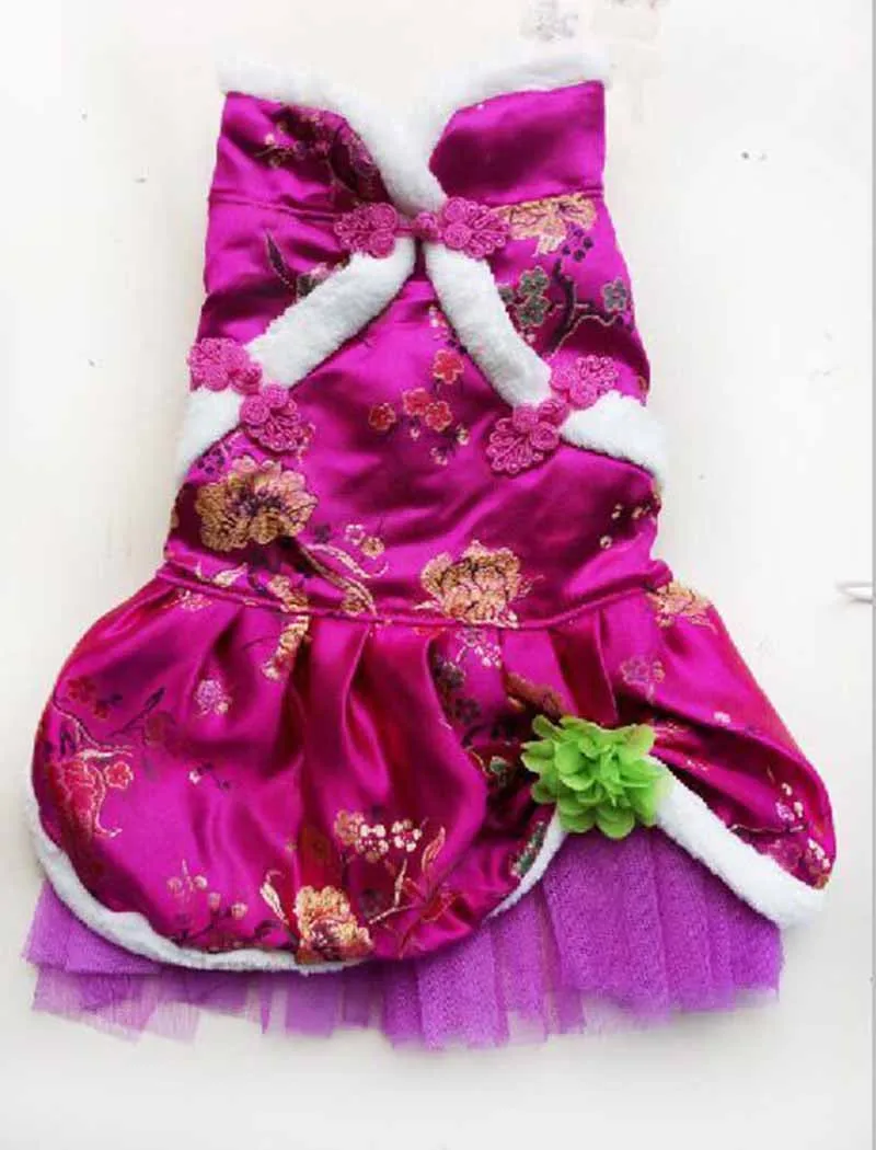 Chinese Styel Designer Pet Dog Cat Clothes Puppy Dog Cat Dress Chihuahua Tang Costume New Year Spring Festival Pet Clothing2