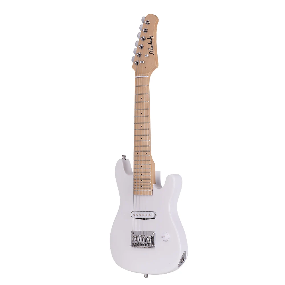 

Muslady 28 Inch ST Electric Guitar Kit Maple Neck with Amplifier Guitar Bag Strap Pick String Audio Cable Right-Handed Style