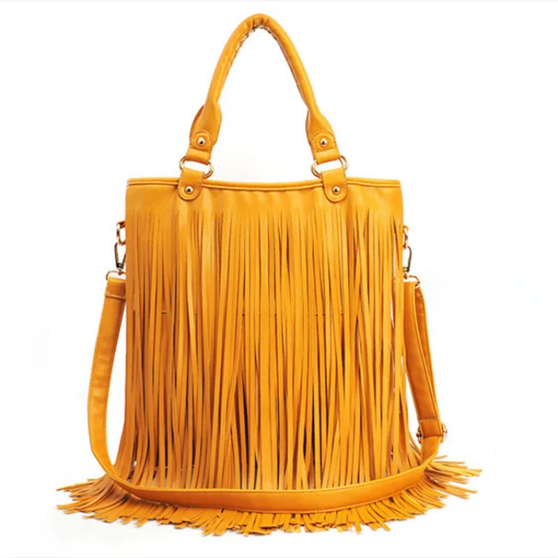 Best Female Bag Shoulder Bag Diagonal Cross Tide Bag PU Fashion Ladies Tassel Bag Large Capacity Handbag Shoulder Bag Women Bag