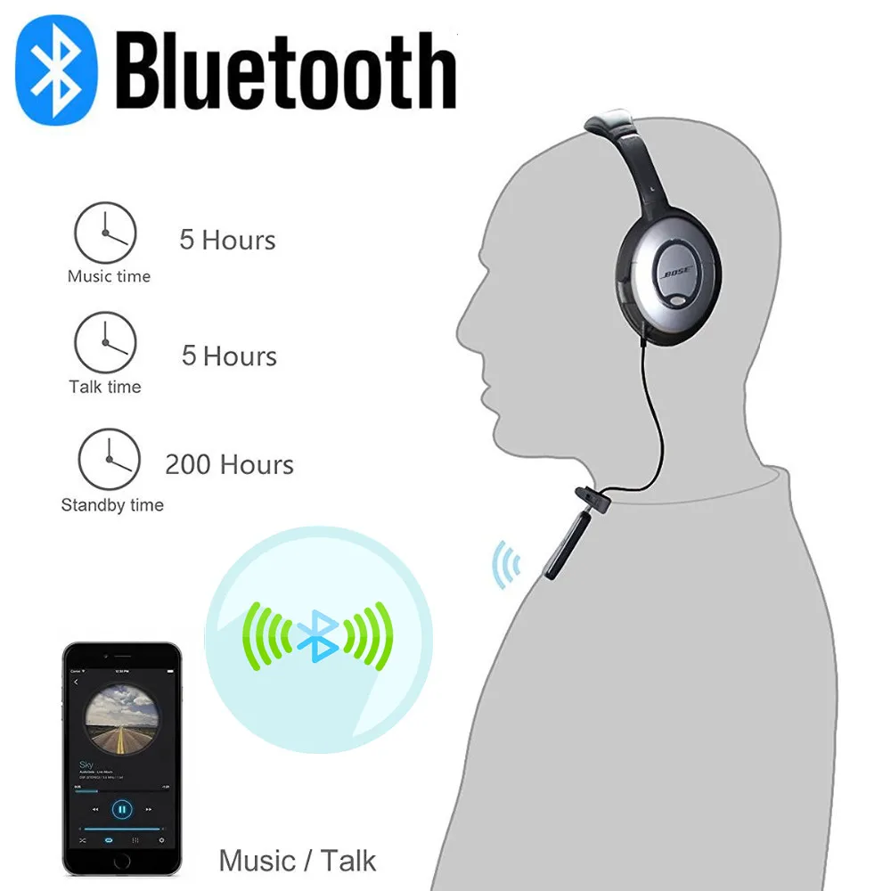 Replacement Cable for Bose AE2 AE2i Bluetooth V4 1 Stereo Adapter Audio Transmitter Noise Cancellation Headphone Into Wireless