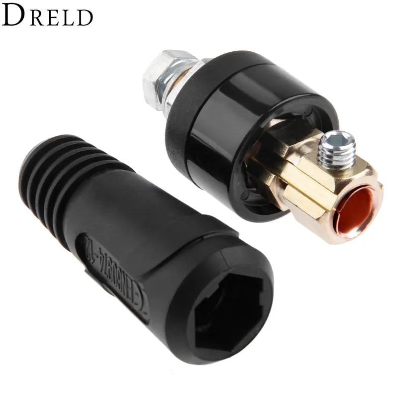 DRELD 1Pair Quick Fitting DKJ35-50 Welding Cable Connector-Plug with DKZ35-50 Connector-Socket for TIG Welding Machine 300A-400A DRELD 1Pair Quick Fitting DKJ35-50 Welding Cable Connector-Plug with DKZ35-50 Connector-Socket for TIG Welding Machine 300A-400A