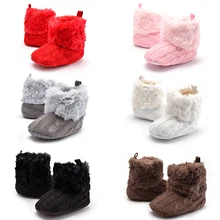 CHICHIMAO новорожденный бренд младенец малыш мальчик девочка мягкая подошва цветок бант кроватка обувь, теплые сапоги Prewalker 0-18 месяцев