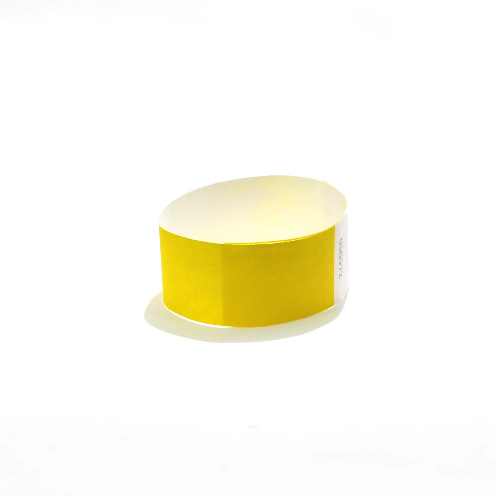 Solid NEW Color 1" Tyvek Wristbands Stub Detachable for ID Paper Wristbands for Party Events Only 100 Pieces - Цвет: Yellow