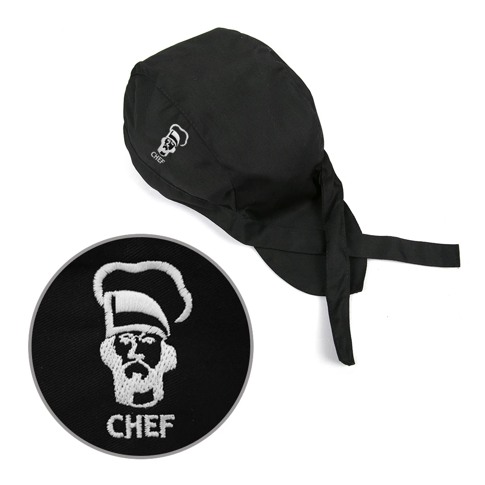 Novelty Chef Knife Embroidered Design Chef Waiter Cook Hat Unisex Adjustable Kitchen Restaurant Cooking Baker BBQ Black Work Hat - Цвет: 9