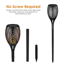 EuSolis светодиодный солнечный факел сад Солнечный свет пламени лампы Праздничные рождественские украшения Наружное освещение гирляндой Водонепроницаемый