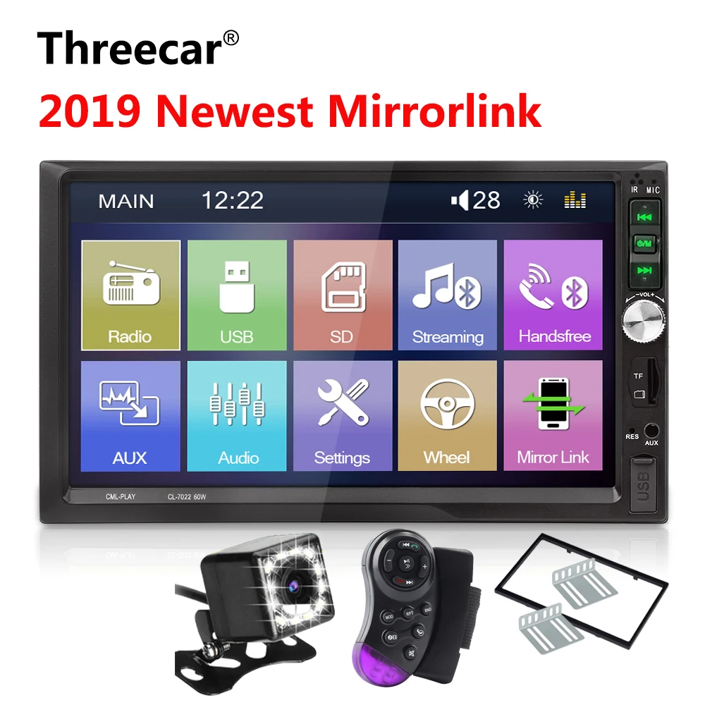 

2din Car Radio 7 inch Touch mirrorlink Android Car Multimedia MP5 Player Autoradio Bluetooth Rear View Camera tape recorder