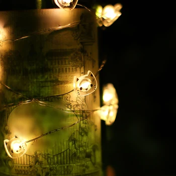 

Cat Shape 20 LED Fairy Lights Glow Party Supplies Battery Operated LED String Light Xmas Wedding Party
