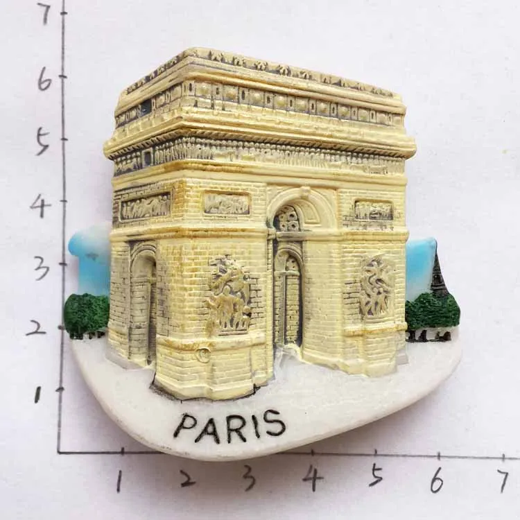 BABELEMI Смола 3D магнит на холодильник Париж Франция Триумфальная арка Версаль Эйфелева башня сувенир пейзаж магнит на холодильник