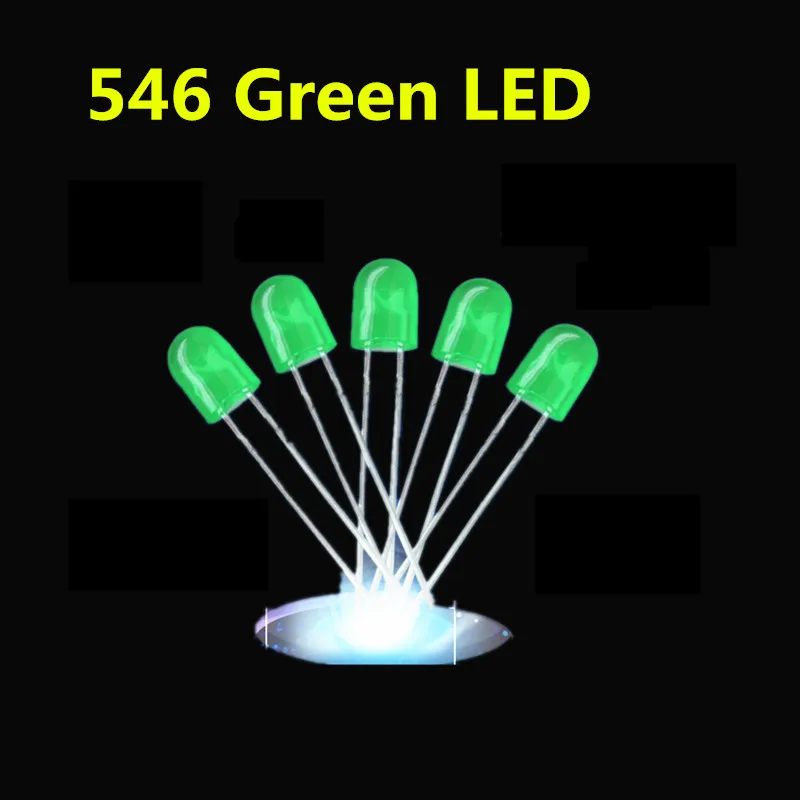 

10000pcs 546 LED Oval Diode Red/Green Light DIP Through Hole Bulb Electronic Components 5mm DIP Diffused Light Emitting Diode