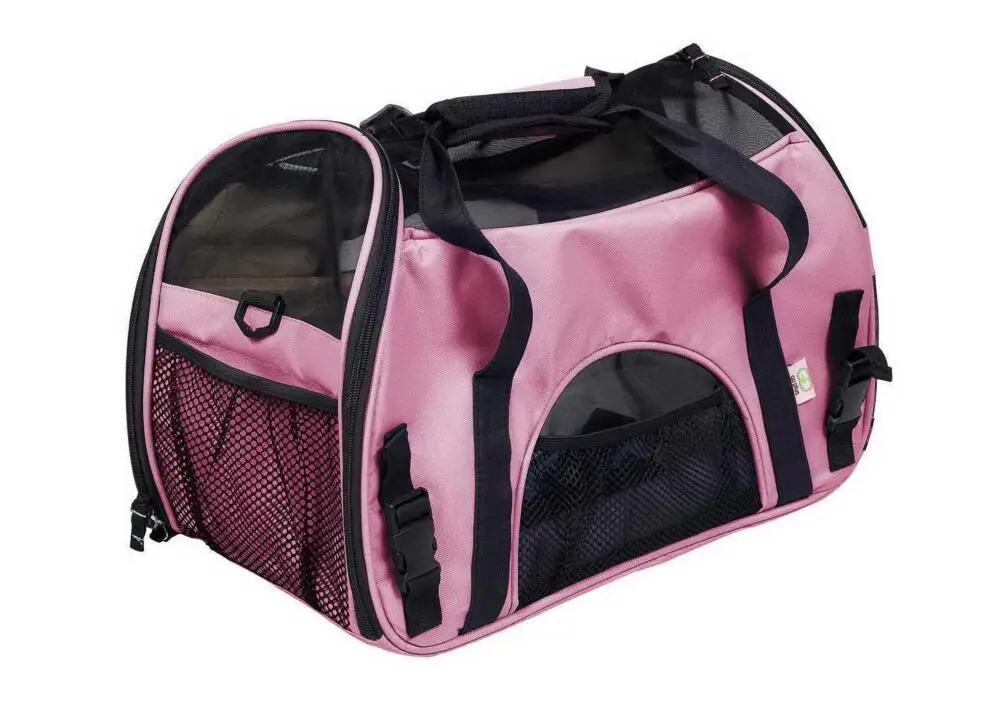 CAWAYI питомник дышащая сетка для переноски домашних животных Сумки для маленьких собак кошек Стропы переноски сумка для рюкзак с изображением собаки para perro honden tassen - Цвет: Pink