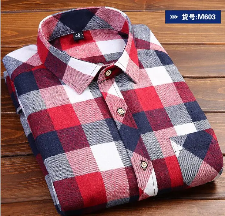 2018 Men's Long Sleeve luxury Plaid Shirt Men Slim fit Comfortable Soft Work Casual Flannel Shirts Camisa Social Masculina	S-4XL