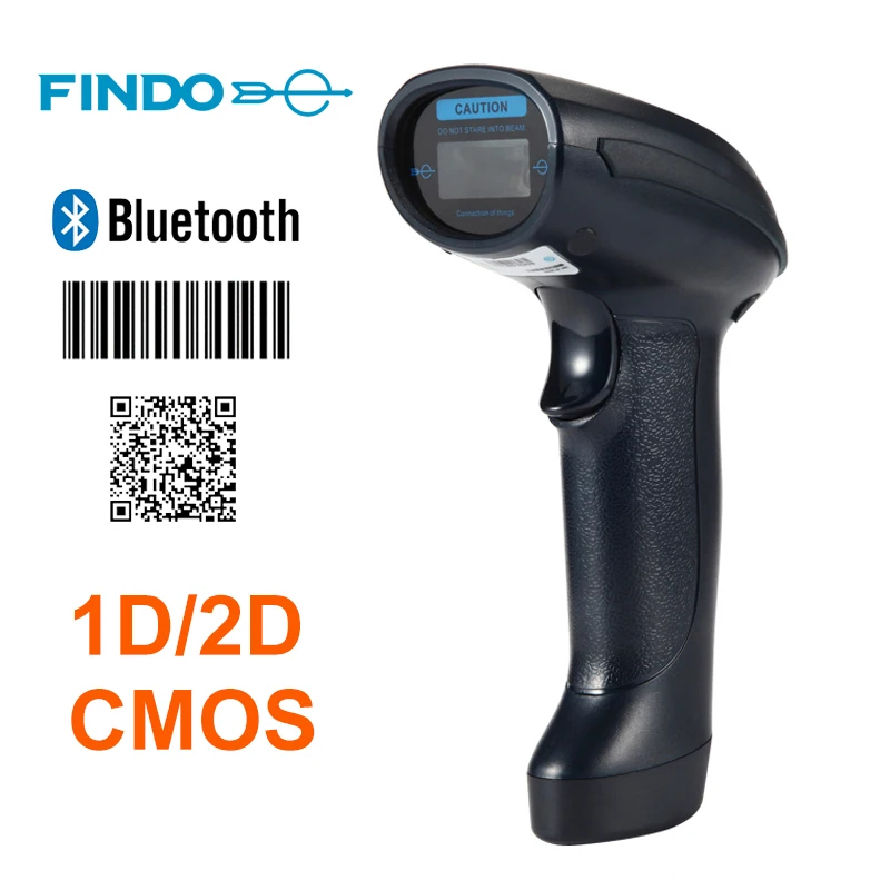 

10pcs FINDO I2-B 1d 2d wired & wireless intelligent BT switch barcode scanner Bar Code Reader For POS Inventory with receiver
