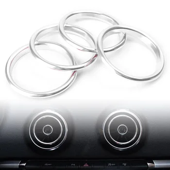 

Q2L Interior Silver Air Vent Outlet Ring Cover Trim For Audi A3 S3 8V 2012 2013 2014 2015 2016 2017 2018 2019 Auto Accessories