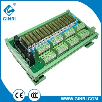 

GINRI JR-B16PC-F/24VDC MIL/IDC Connector 16 Channel 20pin Relay Module with (PLC Output Amplified Board) free shipping