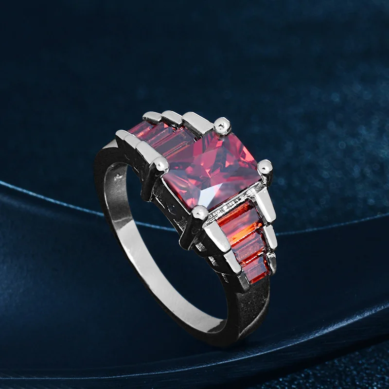 H:HYDE New jewelry 4 Colors CZ Cubic Zirconia Stone Charming silver wedding ring for women size 7-9 anillos mujer