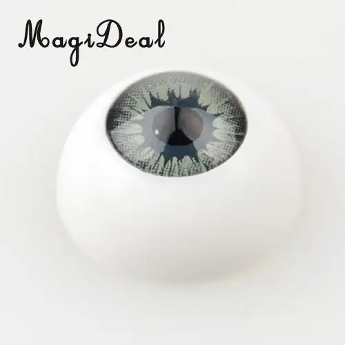 MagiDeal 8Pcs/Set Half Round Hollow Acrylic Doll Dollfie Eyes Eyeballs for Dolls Plush Animal DIY Craft Toy 16mm