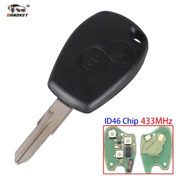 

Dandkey Remote Car Key 433MHz 2 Buttons Keyless For Renault Megane Modus Clio Kangoo Logan PCF7947 PCF7946 Fob Case VAC102 Blade