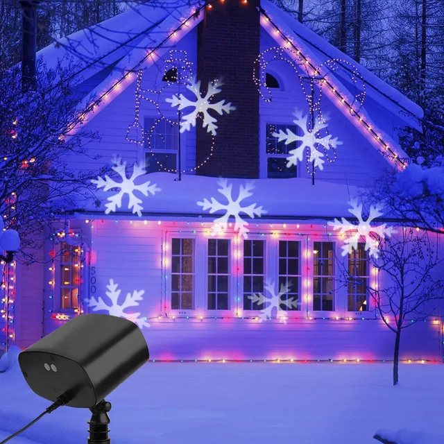 9w Led Snowfake Projector Light Christmas Decorations Indoor 9w Led Snowfake Projector Light Christmas Decorations Indoor Outdoor Waterproof Landscape