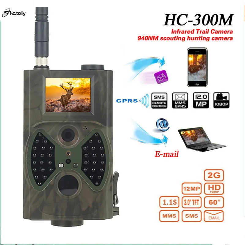 Охотничья камера HC-300M 940NM видеокамера s Gprs Trail Qildlife камера 12MP GPRS MMS электронная почта 1080P HD охотничья камера