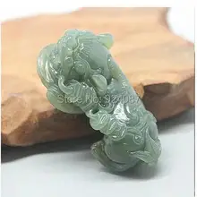 Синьцзян Хэтянь нефрит(нефрит) медальон счастливчик мифическое дикое животное и нефрит кулон резной вручную с сертификатом