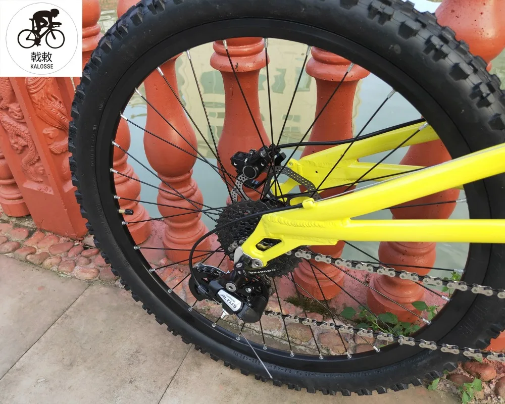 Clearance 165mm travel Full suspension bicycle bike 20X110mm hubs 26er mountain bicycle 24 speed Hydraulic brakes 19