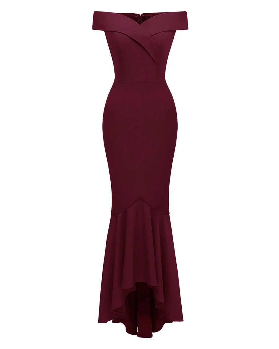 Gladiolus Off Shoulder Long Summer Dress Women Sexy Sleeveless Slim Maxi Mermaid Formal Dress 2019 Ladies Evening Party Dresses (9)