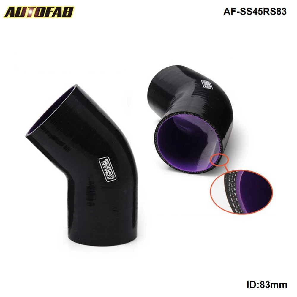 

3 1/4" 83MM Silicone 45Degree Elbow Pipe Bend Coolant Radiator Air Water For Honda CIVIC Type-R DC2 AF-SS45RS83