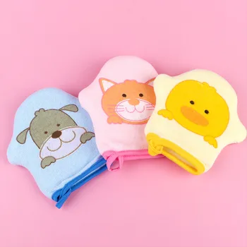 

3 Color Cartoon Super Soft Cotton Baby Bath Shower Brush Cute Animal Modeling Sponge Powder Rubbing Towel Ball for Baby Children