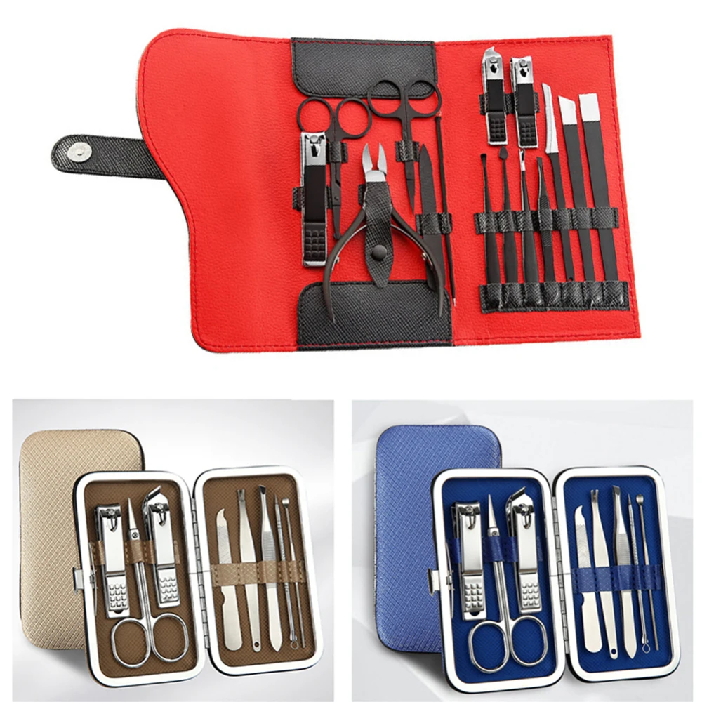 

8Pcs/set Stainless Steel Nail Clipper Cutter Trimmer Ear Pick Grooming Kit Manicure Set Pedicure Toe Nail Art Tools Set Kits