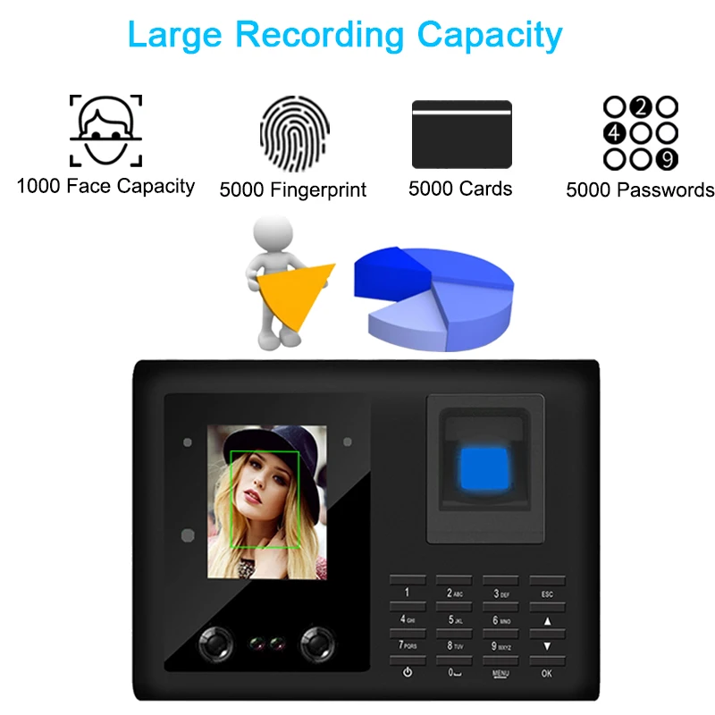 Eseye Face Recognition Biometric Fingerprint Time Attendance System Access Control Attendance Machine