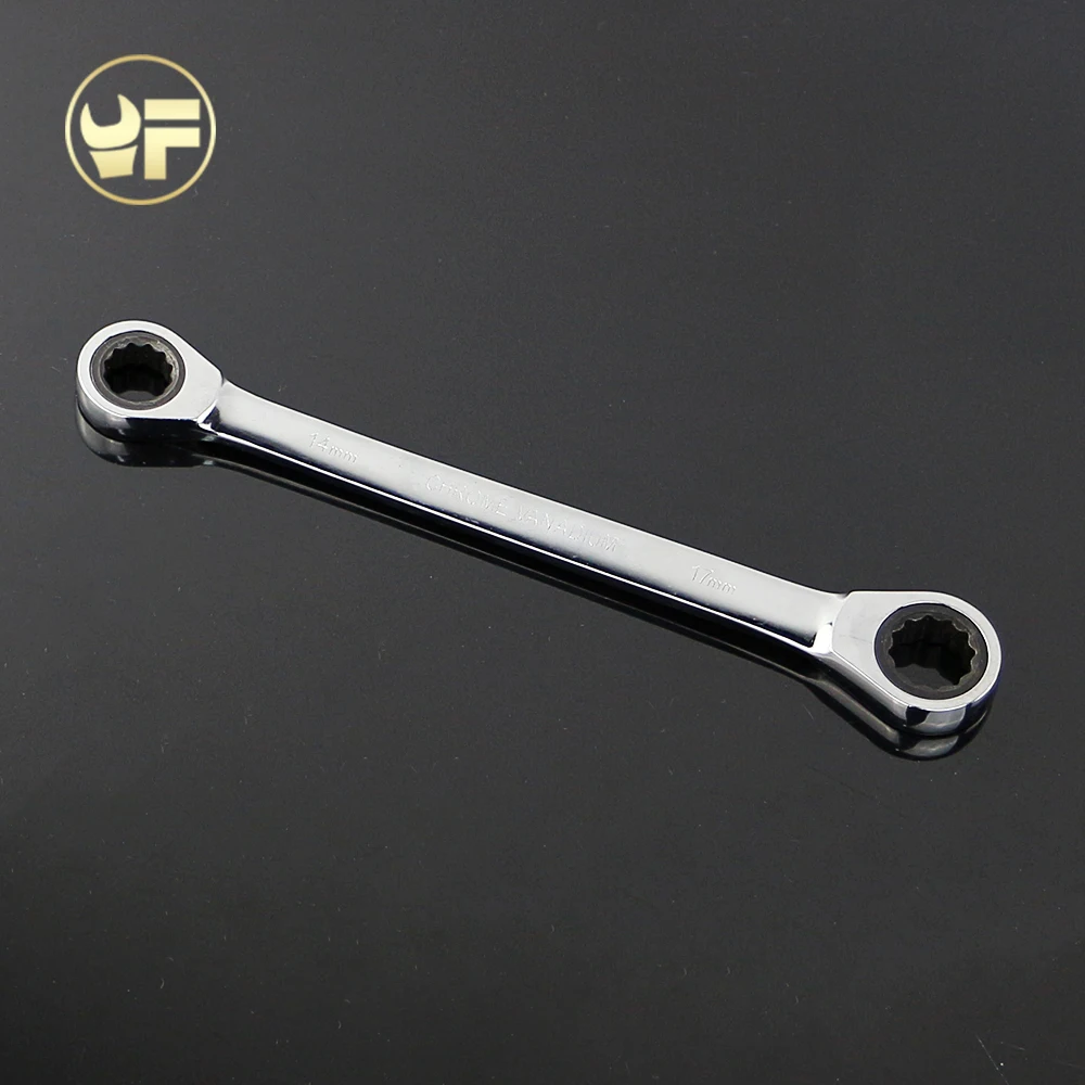 YOFE 14*17mm Double End Ratchet Wrench Spanner Tool Gear Ring Wrench