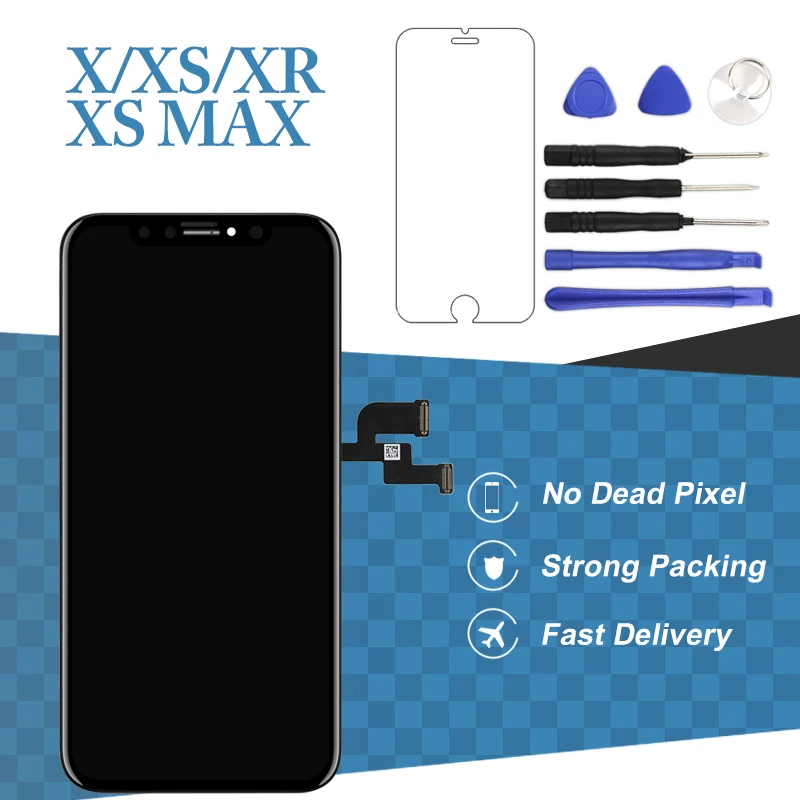 

AMOLED High Quality Touch Screen For iPhone X XS XR XS Max LCD Display Digitizer Assembly Phone Repair Replacement Spare Parts