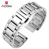 3 Pointer Stainless Steel Watchband 18mm 20mm 22mm 24mm Polished Matte Deployment Buckle Replacement Bracelet Watch Band Strap ► Photo 2/6