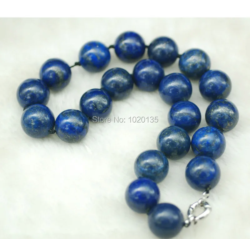 

wow! lapis lazuli round BLUE 10/12/14/16/18/20mm necklace 18inch wholesale beads nature discount for woman gift