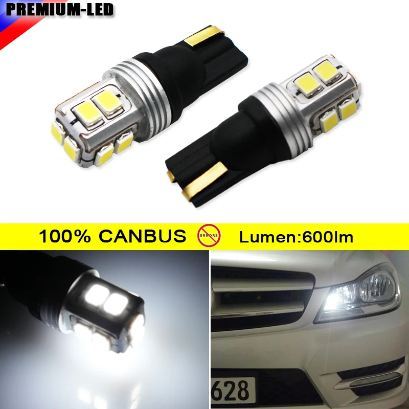 2pcs T10 W5W LED Car Canbus parking Light clearance bulbs for Mercedes