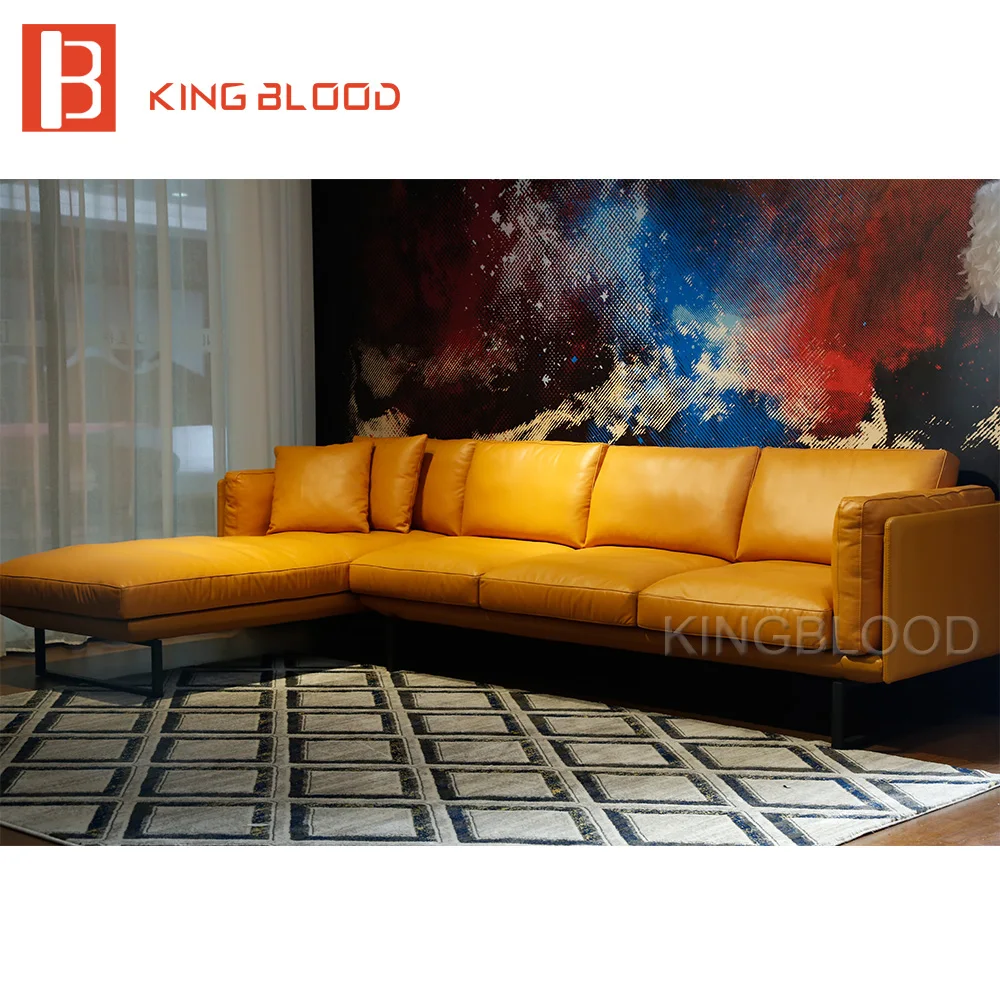 Popular Modern Leather Sectionalbuy Cheap Modern Leather - New Italian Modern Sectional Genuine Nappa Soft Leather Sofa Furnitureyellow And Black Seaterchaise Sofa popular modern leather sectionalbuy cheap modern leather - new italian modern sectional genuine nappa soft leather sofa furnitureyellow and black seaterchaise sofa