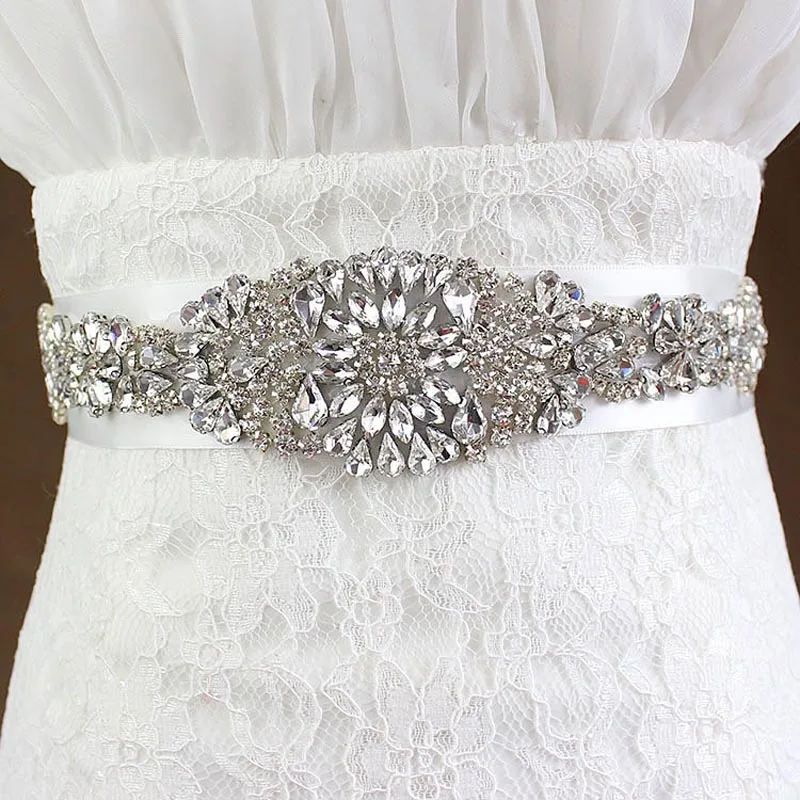 XW51 New Handmade Luxury Diamond Girdle Belt Wedding Accessories Jewellery 2016 Wedding Belt
