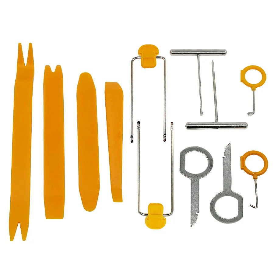 

12Pcs Professional Automobile Audio Door Clip Panel Trim Dash Auto Radio Removal Pry Tools Set Car Panel Removal Tool