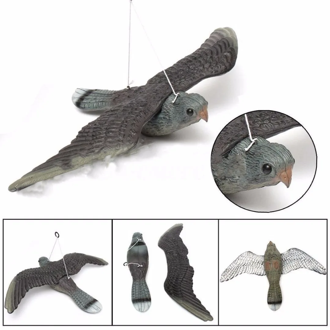 JX-LCLYL Garden Flying Bird Hawk Owl Decoy Weed Pest Control Repellent Scarer Scarecrow