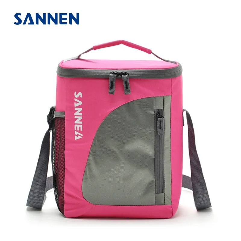 SANNEN 8.8L термоохладитель изолированный Водонепроницаемый Ланч-бокс для хранения сумка для пикника Переносные сумки-холодильник серый для сэндвич-закусок - Цвет: pink