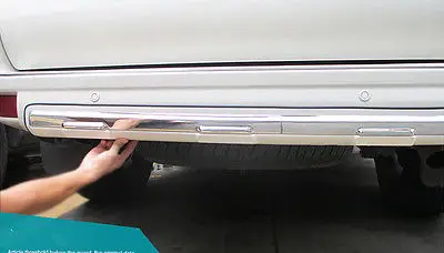 

Chrome Pearl White Under Rear Bumper Cover Trim For Toyota Prado FJ150 2010-2016