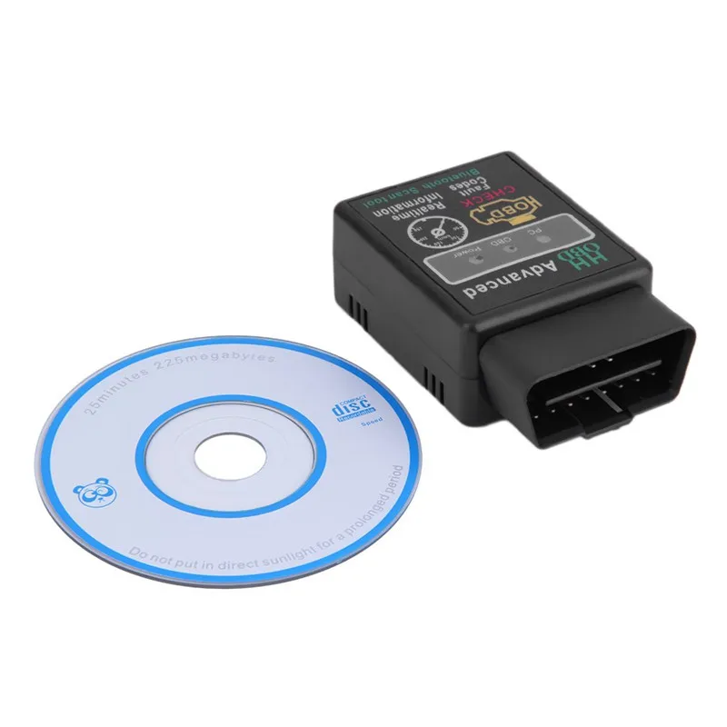 Мини ELM327 V2.1 Bluetooth HH OBD Расширенный OBDII ELM Авто диагностический сканер Код читателя сканирования Лидер продаж автомобиля стиль
