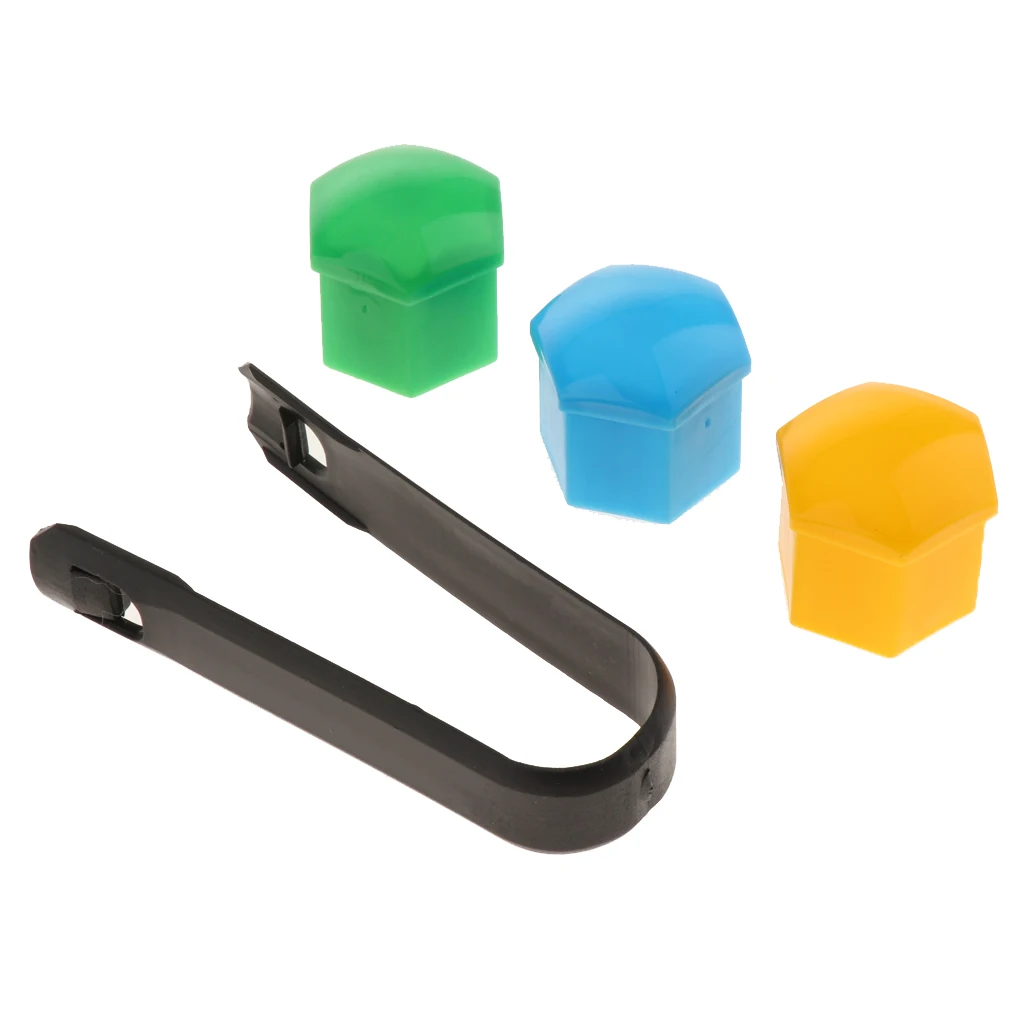 20 Pcs Plastic Hexagonal Socket Car Wheel Hub Screw Cover 19mm Waterproof Rustproof Wheel Lugs for Universal Vehicles