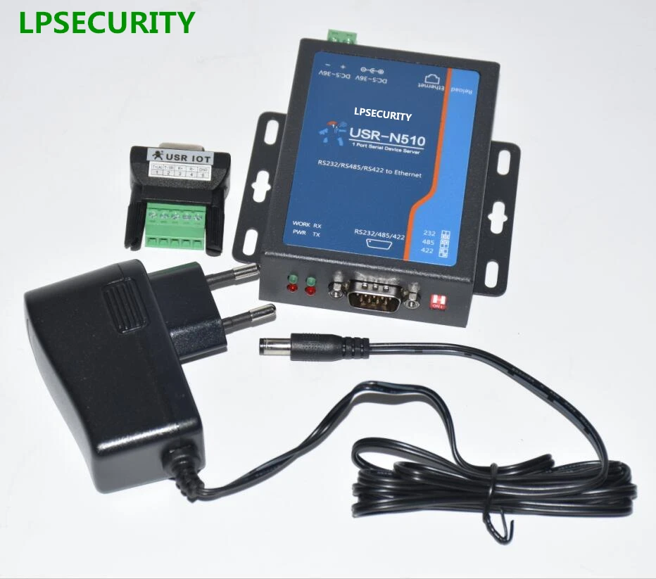 LPSECURITY USR-N510 1 Port RS232 485 422 Serial to TCP IP Ethernet Converter INDUSTRIAL GRADE