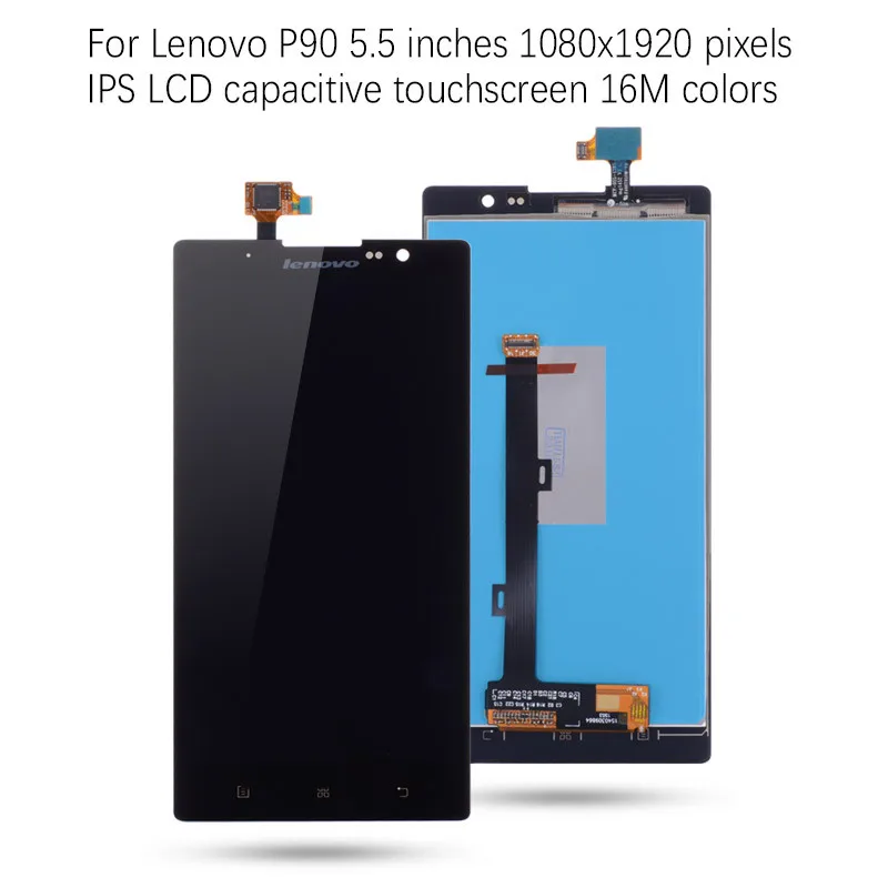 Дисплей для Lenovo P90 LCD в сборе с тачскрином на рамке черный