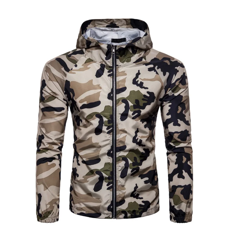 

Outdoor Cycling Jacket Clothing Sun Protection Clothing Men's 2019 Spring New Jersey Camouflage Army Fan Series Hooded Jacket