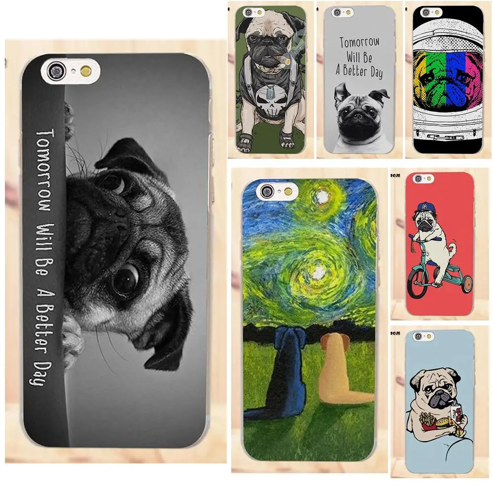 For Samsung Galaxy A3 A5 A7 J1 J2 J3 J5 J7 2015 2016 2017 Luxury Vertical Phone Case Tomorrow Will Be A Better Day Pug Face |